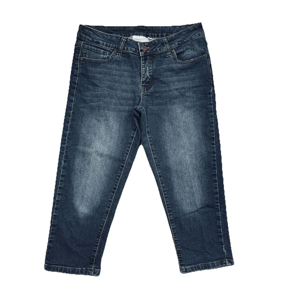 CG CG Capri Jeans 4 (29x19.5) Blue Embellished Stretch Denim Womens